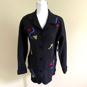 NWT Vintage Canvas Backs Super Sonic Charcoal 100% Jacket, XS.